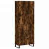 VidaXL Buffet haut Chêne fumé 69,5x34x180 cm Bois d'ingénierie 3195704