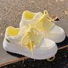 Summer women's shoes platform bread shoes versatile students with skirts breathable mesh niche white shoes sports and leisure shoes