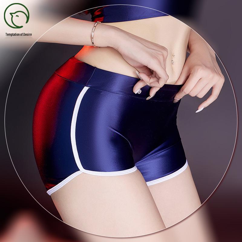 Silky Glossy Hip-Lifting Yoga Shorts: Campus Style Body Shaping Lingerie