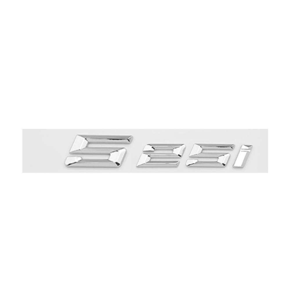 New Glossy Black Chrome Silver 3D Letters Numbers 520i 525i 530i Emblem for BMW Car Trunk Sticker Accessories PS9