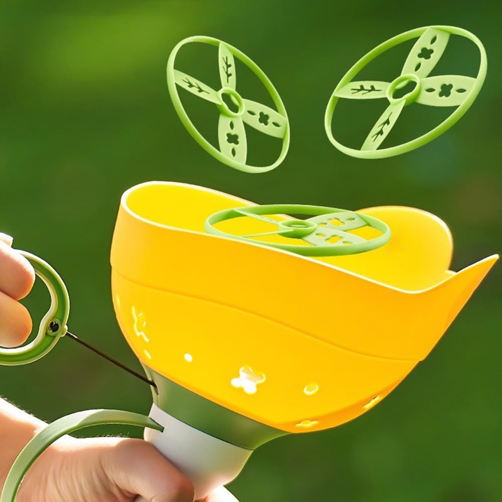 3-Pack Outdoor Play Flying Disc Toys for Kids Launcher Pop-Up Flying Saucer Outdoor Play Supplies Park Play Supplies for Elementary School Children Gi