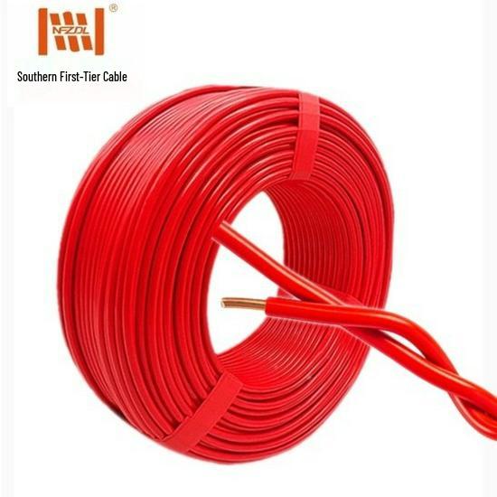 Southern First-Tier Zhujiang Single-Strand BV Insulated Home Electrical Wire, National Standard Oxygen-Free Copper, Fire-Resistant & Flame-Retardant