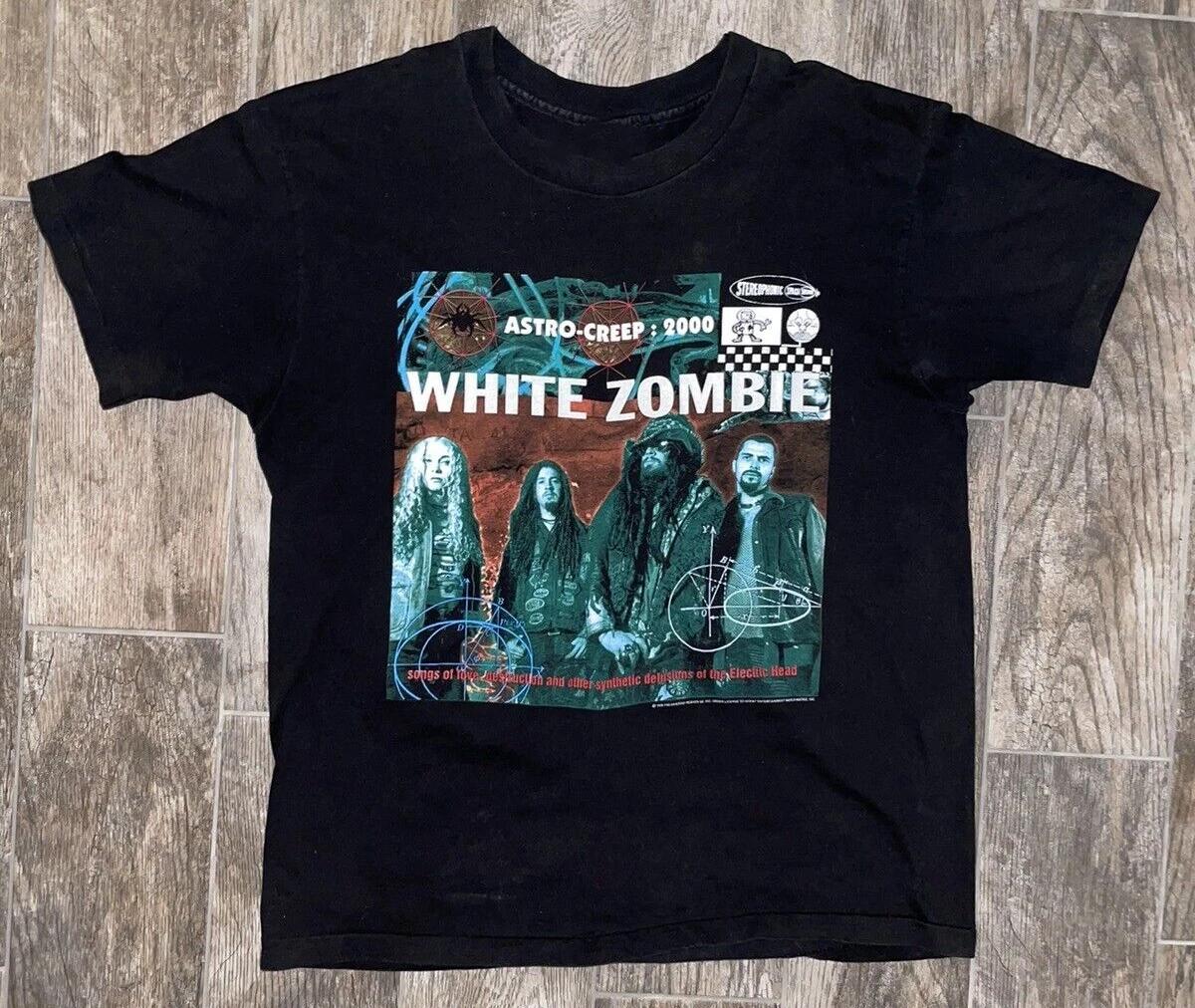 New White Zombie Music Band Black T-Shirt Cotton All Size LE316 White Zombie XXXXL