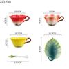 Creative Flower Mug European Couple Afternoon Tea Coffee Cup Saucer Set Home Office Ceramic Tea Cup Drinking Set Wedding Gift