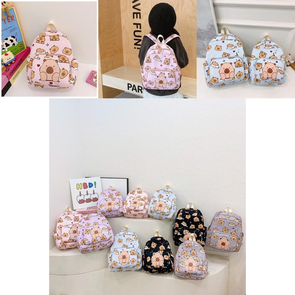 Casual Capybara Children's Backpack Colorful And Playful Design For Boys And Girls