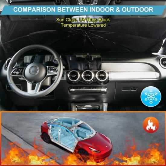 Foldable Car Sunshade Sun Shade Front Window Windshield UV Umbrella Cover Visor