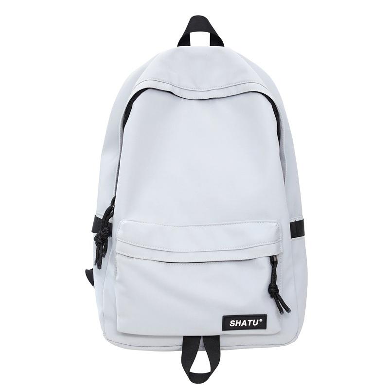 Schoolbag Solid Color Backpack Men's 1011 New Large Capacity Bag Women's Travel Backpack Junior High School High School Student School Bag