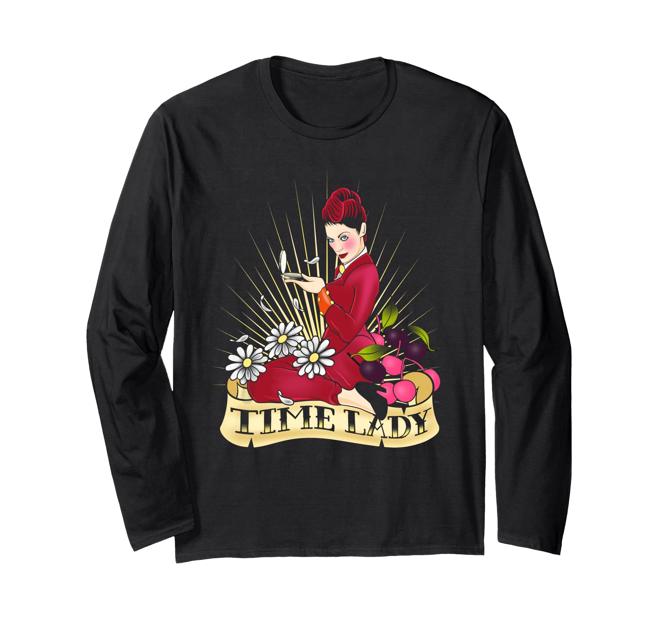 Doctor Who Rockabilly Missy Time Lady Baker Long-Sleeve T-Shirt