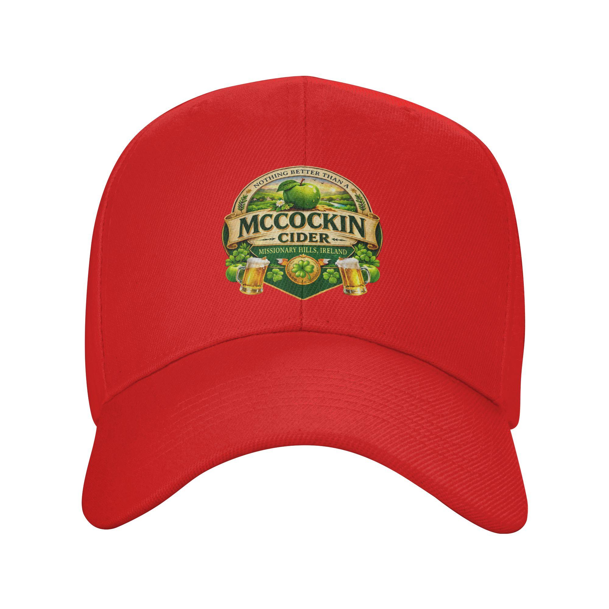 McCockin Cider McCain Funny St Patricks Day Humor Casual Baseball Cap Spring Trucker Hat Dropshipping Camping Hip Hop Hats One Size
