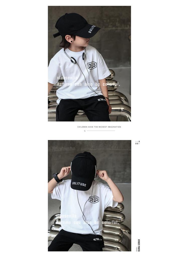 Chłopięcy T-shirt z krótkim rękawem na wiosnę