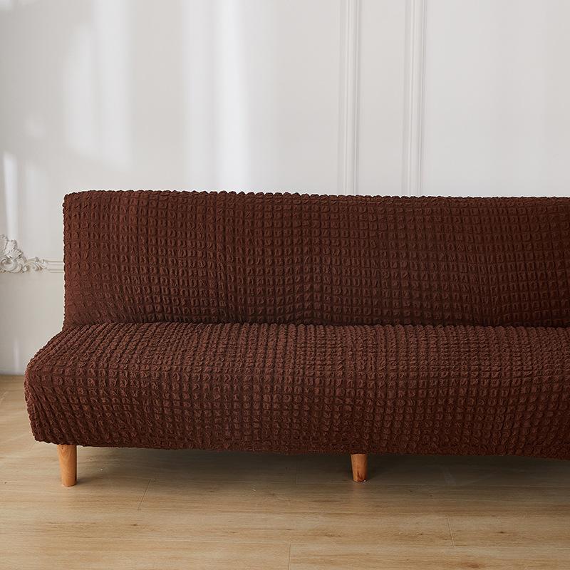 Armless Solid Foam Sofa Cover All Inclusive Elastic Couch Slipcover For Living Room Four Season Universal Dustroof Seat Cushion
