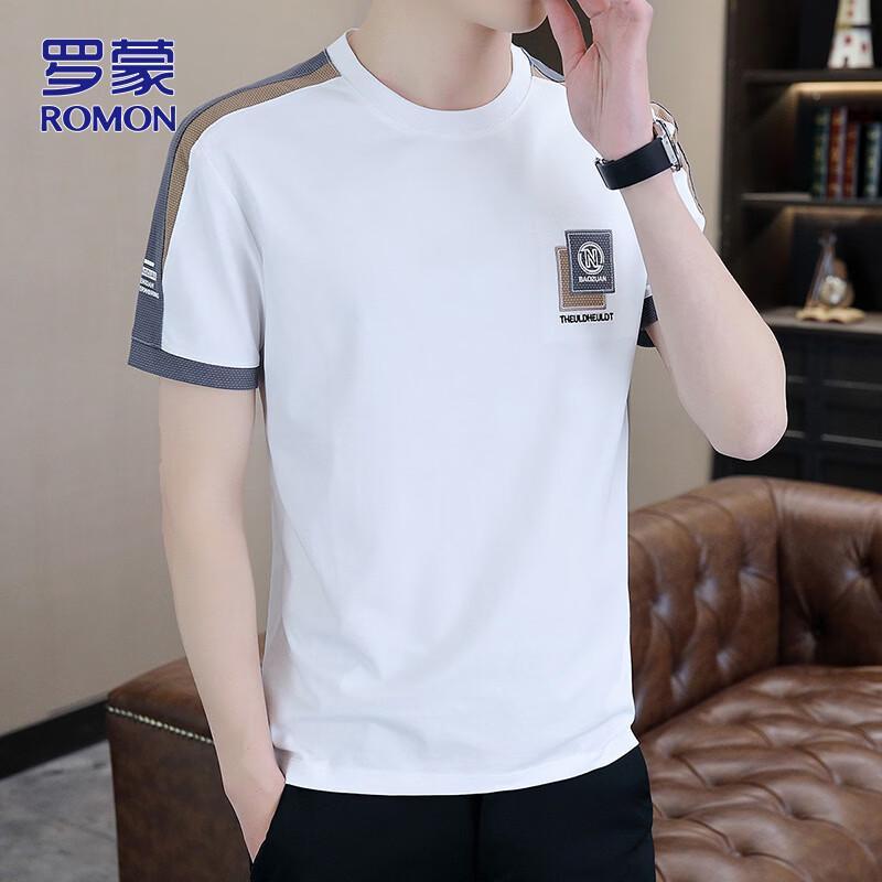 Romon Men s Casual Short Sleeve T-Shirt 2XL