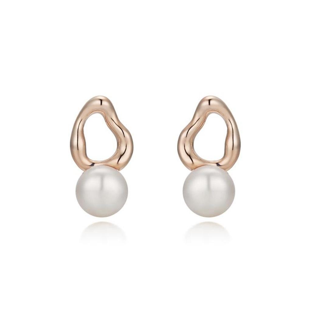 [LsSHOP] 14K Serene Pearl Earrings (Gold Plated)_LJ5085BRE