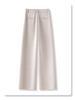 Ankola Women's Red Tweed Wide-Leg Slimming Pants - New Autumn/Winter 2024