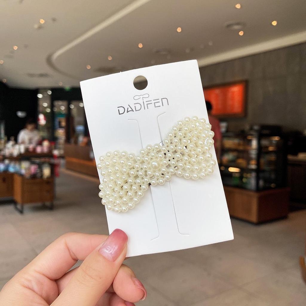 1Pc Imitation Pearl Hairpin Headdress Hair Claw For Women Ladies Girls Makeup Hair Barrettes Hair Accessories Crab Bath Clip Headwear