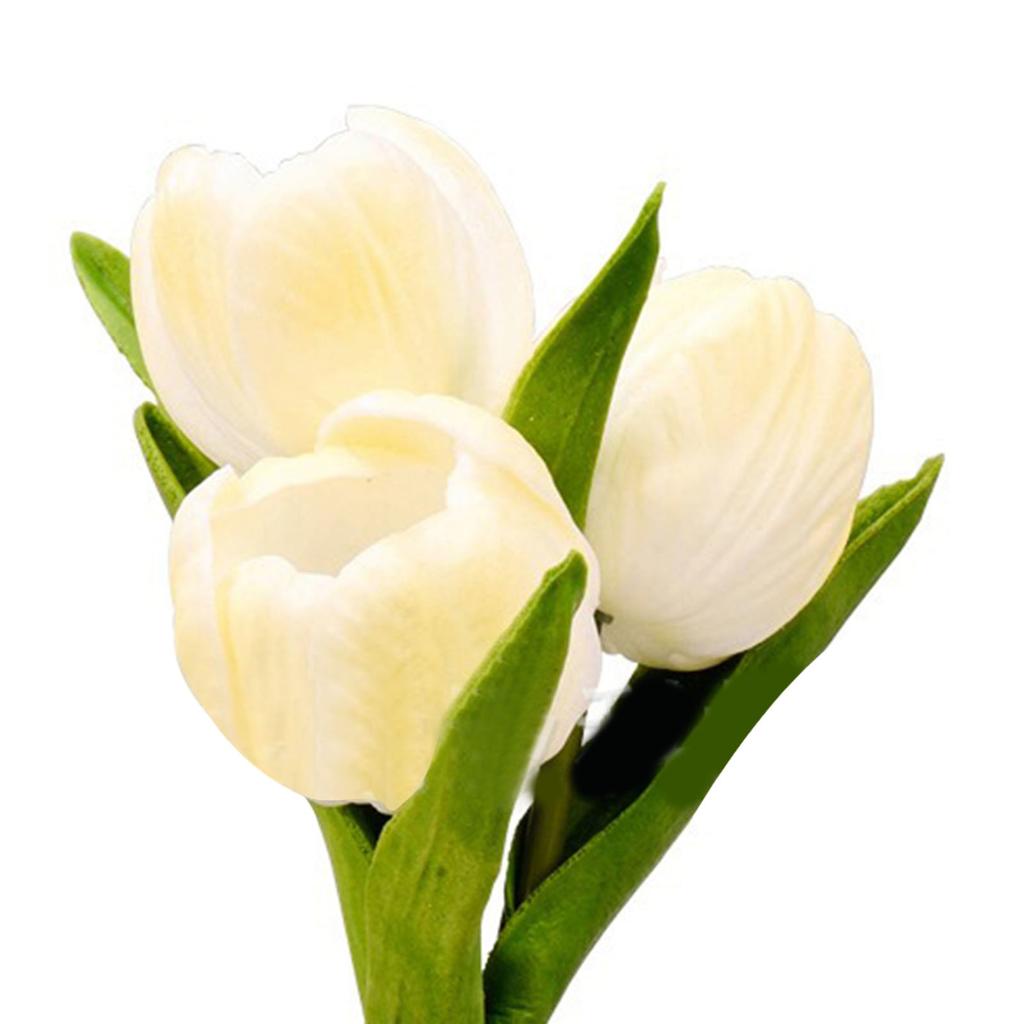 Tulipan Nattlys Mykt Lys Utsøkt Keramikk PU Blomst Bordlampe for Bokhandlere Kafeer Batteri