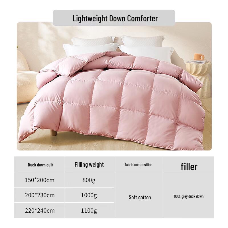 Light Feather 90% Duck Down Duvet