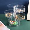 1pcs Multi Layer Rotating Transparent Round Jewelry Box for Earrings Necklace Bracelet Rack Display Shelf Jewelry Storage Box