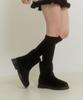 Pink Pineapple Cozy Dumble Boots_Black