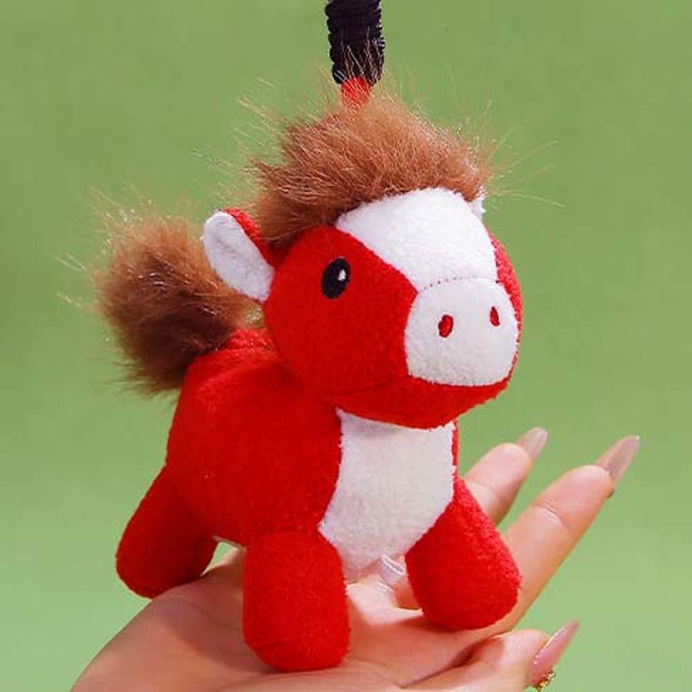 Horse Stepping Flying Swallow Stuffed Animal Keyring Plush Horse Doll Pendant  Birthday Gift
