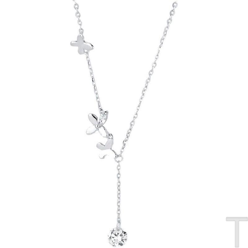 

Ожерелье с бабочкой, женское, легкое, роскошное, холодный ветер, цепочка на ключицу, регулируемая, с кисточками, цепочка на шею