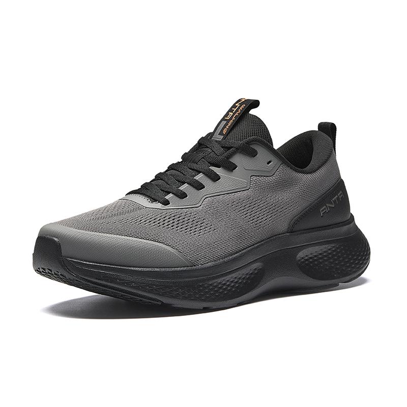 Anta Shen Xing LITE Textile, Synthetic Leather Low top Training Shoes Men's Volcanic Ash/Black 112547713-5