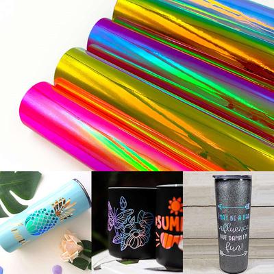 Holografická vinylová fólie Craft Samolepící PVC samolepka Zadní lepidlo Barevná Iris Měnící barvu