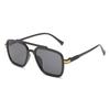 Non-polarized Vintage Punk Double Girder Large Square Frame Leisure Sunglasses Men Women Outdoor Travel Anti Strong Light Eyeglasses