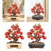Persimmon Resin Statue Holiday Table Centerpiece Collectible Chinese Lucky Decoration for Home Farmhouse Party Festival Cabinet