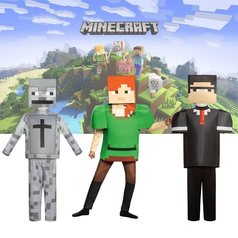 Minecraft Kinder Strapazierfähiger Polyester Alex Anzug Cosplay Spiel Performance Kleidung Für Halloween Weihnachten Requisiten