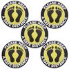 5pcs   Bag Distance Warning Floor Sticker Decal Safety Distance Sign for Store HospitalXG008