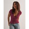 Spring and Summer Solid Color Slim-fit Short-sleeved T-shirt Tops for Women