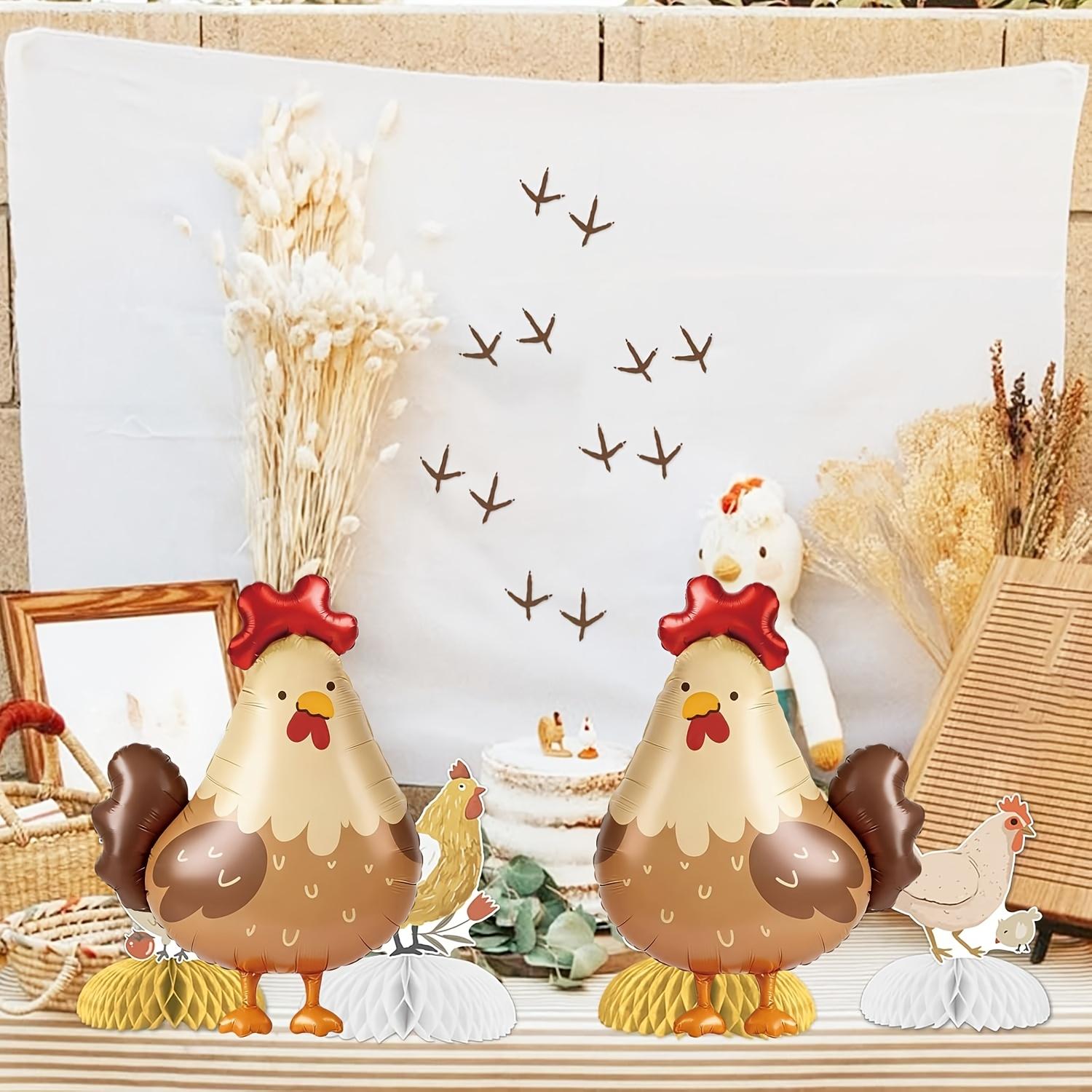

2/5 Pcs Chick Balloons Farm Chicken Shaped Balloons for Spring Farm Animal Theme Easter Egg Hunt Party Barnyard Birthday Decora chicken&32inch