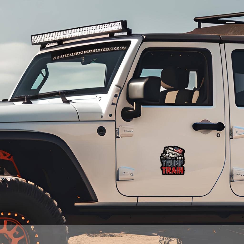 Trump Train Funny Car Stickers Waterproof for Auto Window Truck Body Self-adhesive Vinyl Decals