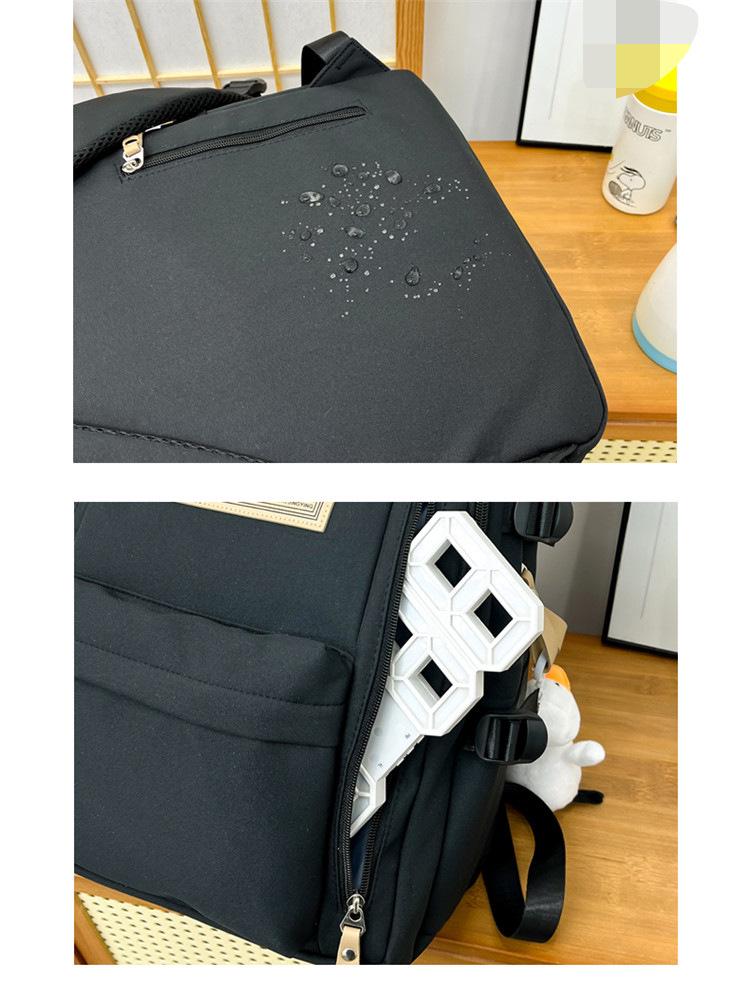 Versatile Cross-Border Campus Style Backpack for Junior High and College Students – Large Capacity, Fashionable Design, Unisex