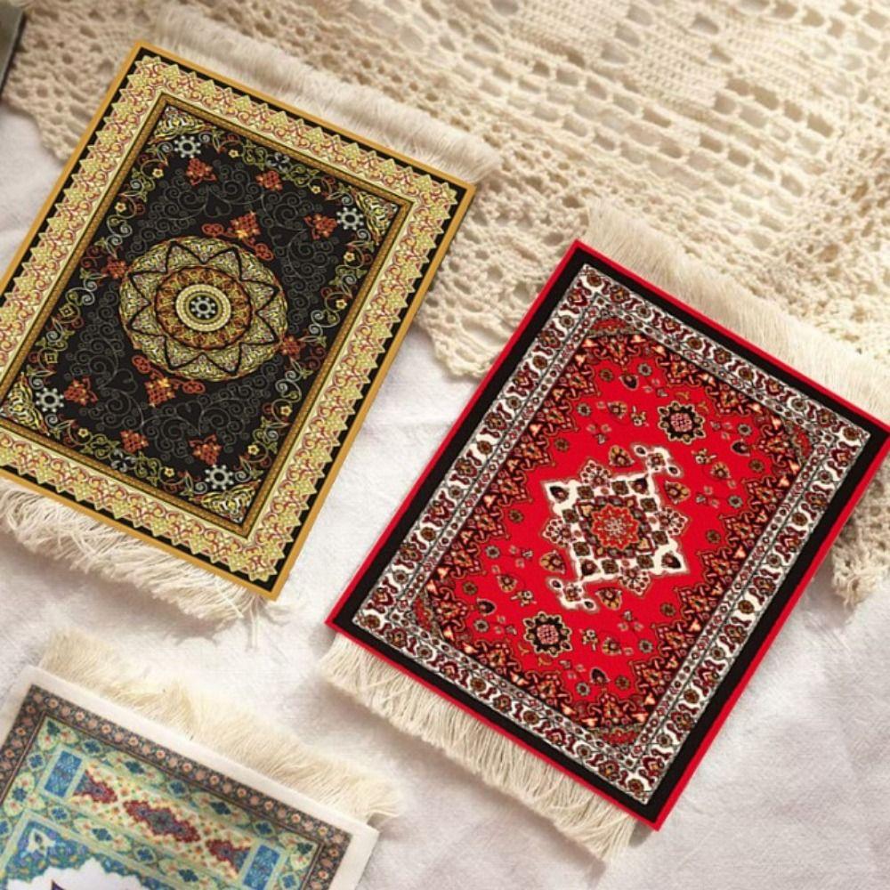 with Tassel Desk Mat Bohemia Computer Table Mat Multifunctional Carpet Mouse Pad  Gaming Setup