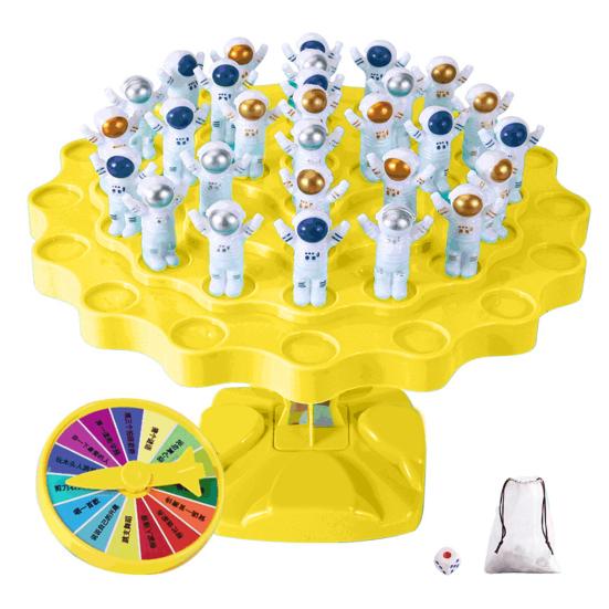 1 Set Interactive Astronaut Balance Game Fun Early Education Desktop Smooth Space жёлтый