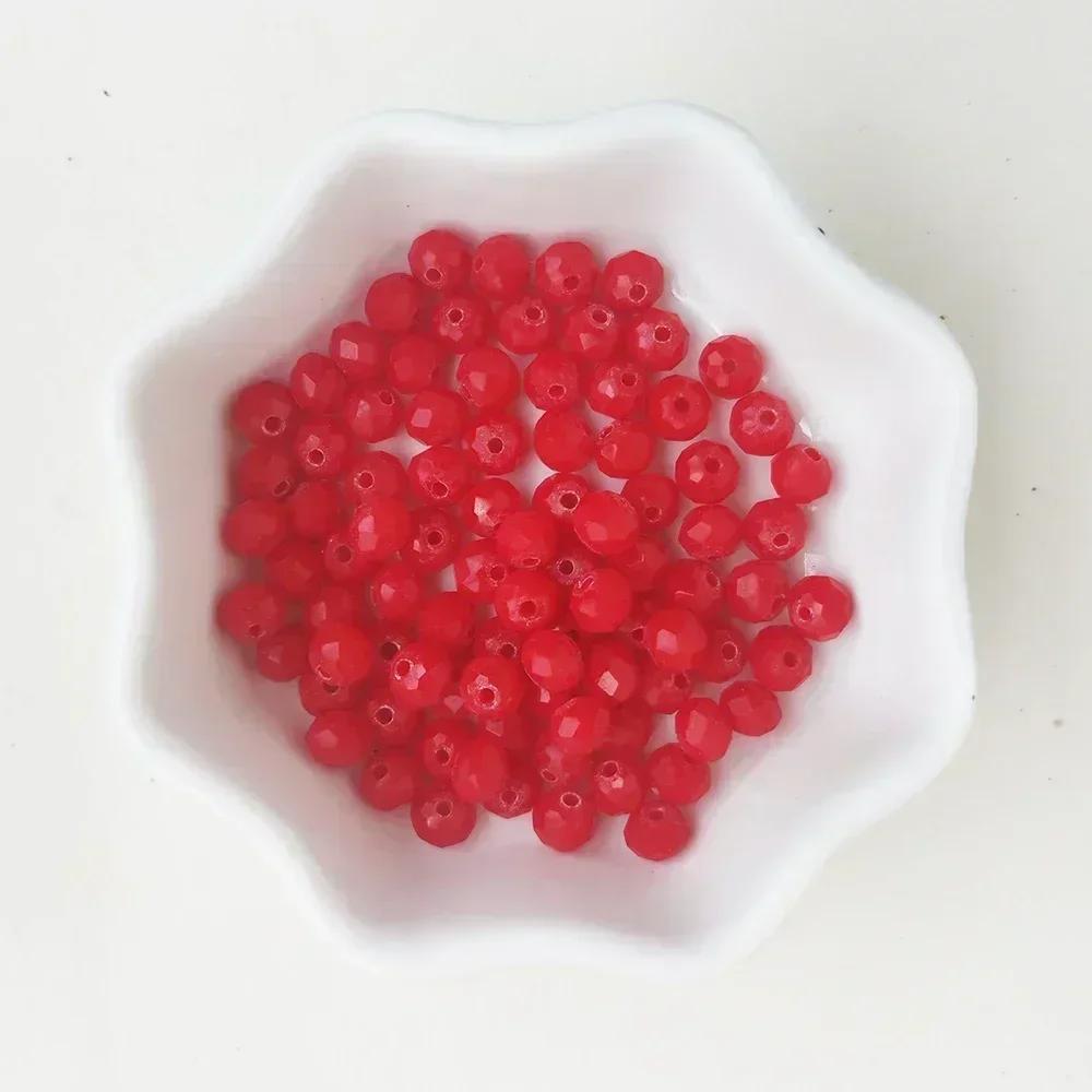 50 Stück Kristall Rondell Facettierte Glasperlen Für Schmuckherstellung DIY Damen Armband Halskette Schmuckzubehör 4*6mm