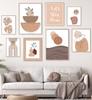 Abstract Line Leaves Vase Boho Gallery Posters And Prints Canvas Painting Wall Art Pictures For Living Room Home Decor