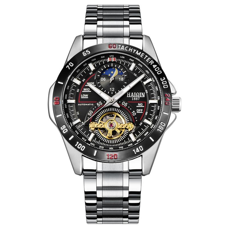 

HAIQIN мужские механические водонепроницаемые часы