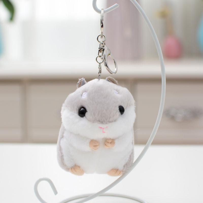 Cute Hamster Stuffed Animal Hamsters Plush Toy Small Stuffed Doll with Chain for Kid Boy Girl Goodie Bag Fillers Birthday Gift