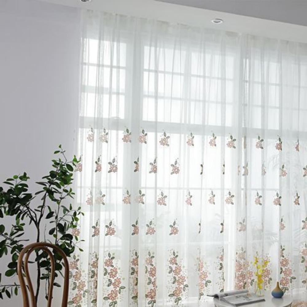 

Вышитые занавески из пряжи для окон, вышитые шторы из тюля, украшение окна для спальни, гостиной, домашнего декора 150*270cm