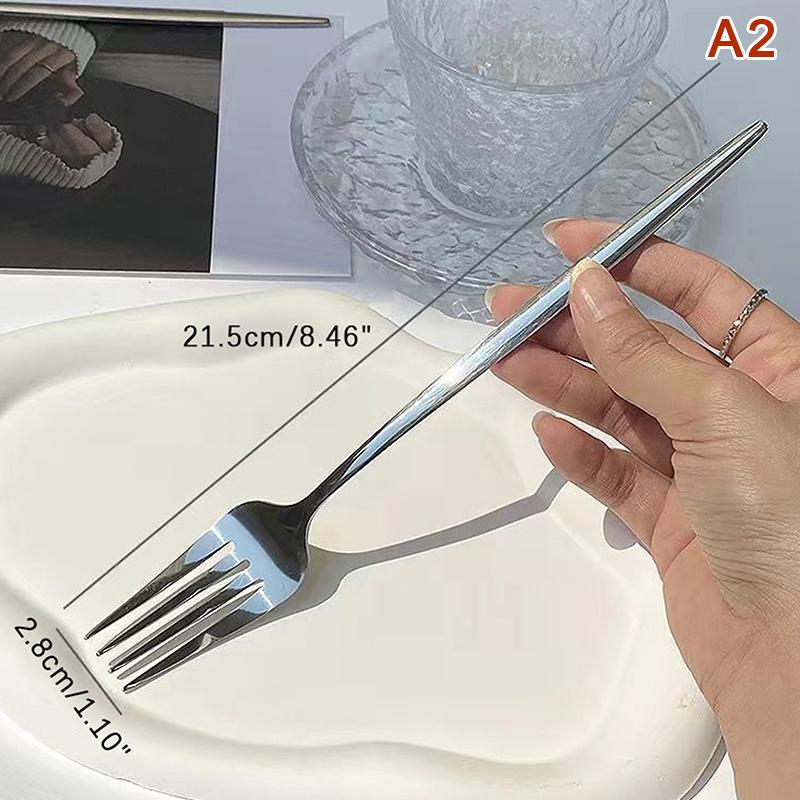 

Круглая ложка из нержавеющей стали, вилка, сетка, красная, золотистая, для ужина, с длинной ручкой, десертные ложки для перемешивания, кухонные аксессуары, гаджеты 21.5cm