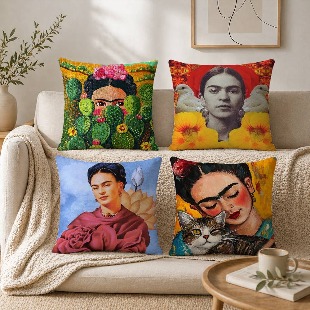 AArt Frida Kahlo Pillow Case for Sofa Living Room Home office Decor Protective Cover
