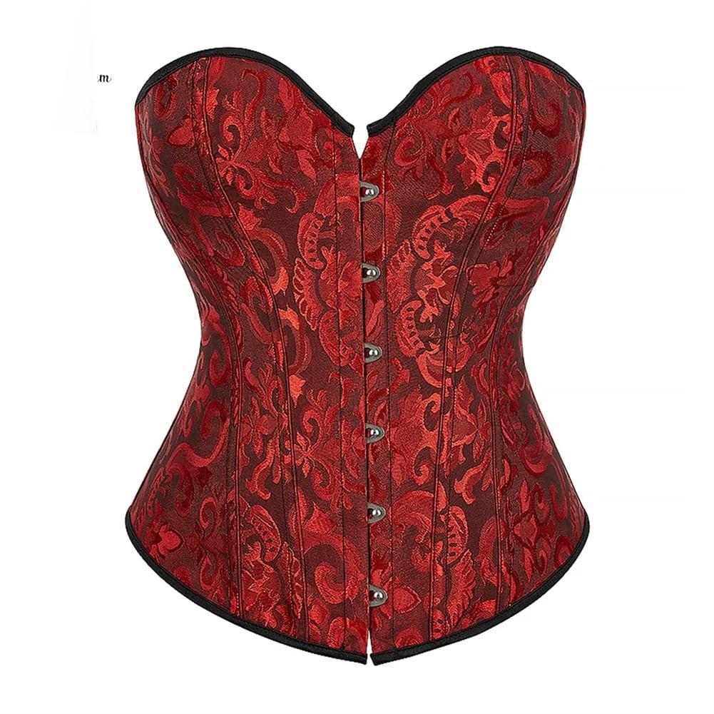 Women's  Sexy LaceBack Zip Corset Top Bustier G-string Body Shapewear