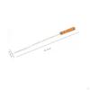 20 Pieces Straight Barbecue Skewers Wooden Handles Wood Handle Shish Skewer Pointed Tips Stainless