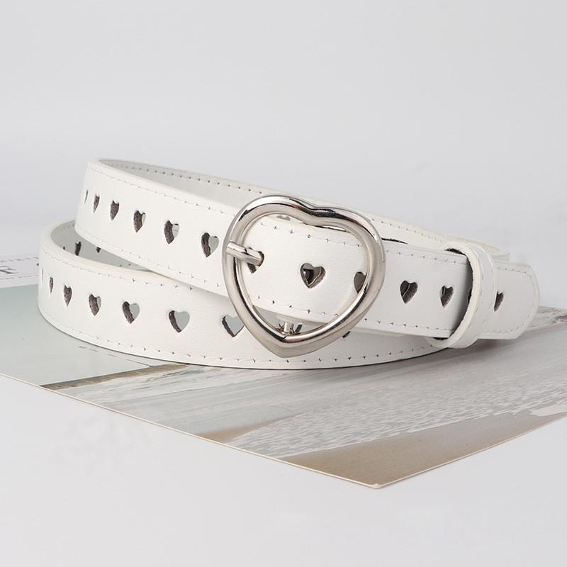Belt Love Buckle Simple Versatile Hollow Fashion Personalized Jeans Belt Women