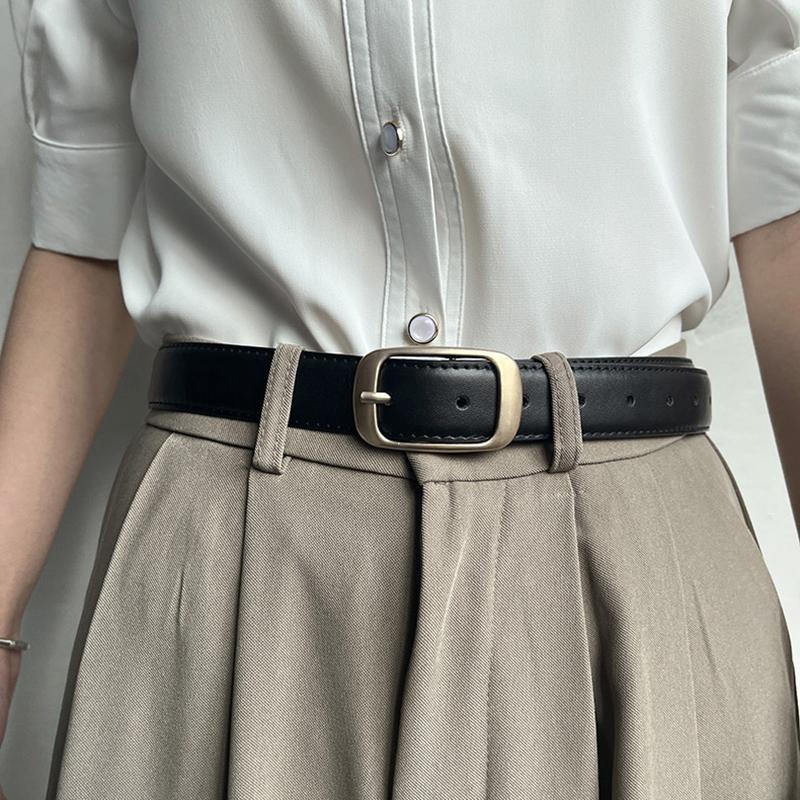 Korean Style Leather Belt Unisex Belt Simple Versatile Women Fashion Accessory