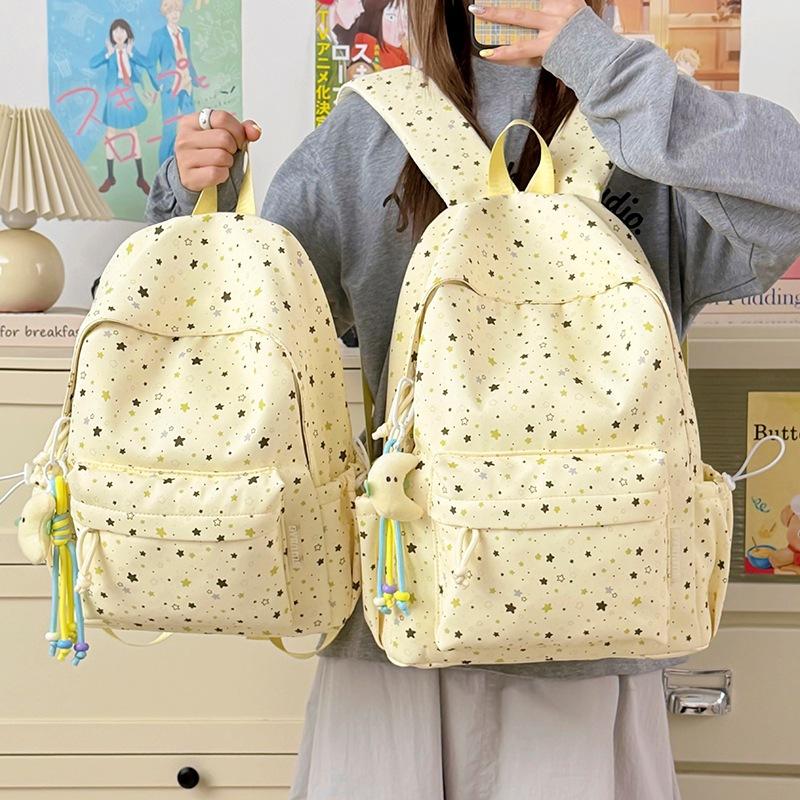 Schoolbag Candy Color Backpack Female Korean Version Girl Versatile School Bag Female Large Capacity Junior High School Student College Student