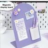Geniş Kapasiteli Masaüstü Mesaj Panosu Dikey Kavisli Manyetik Fotoğraf Çerçevesi Not Panosu Ofis Ev Masaüstü Süsü